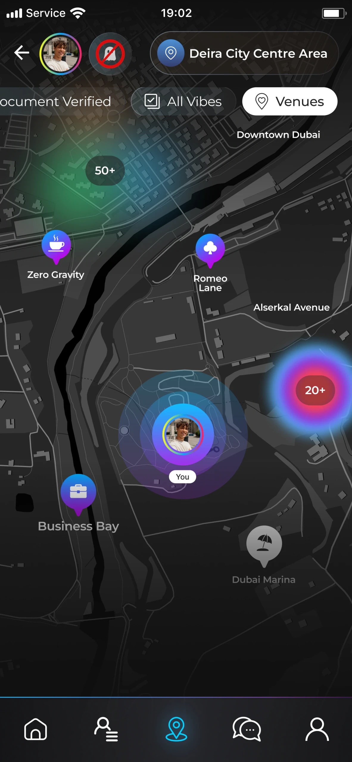 The live map