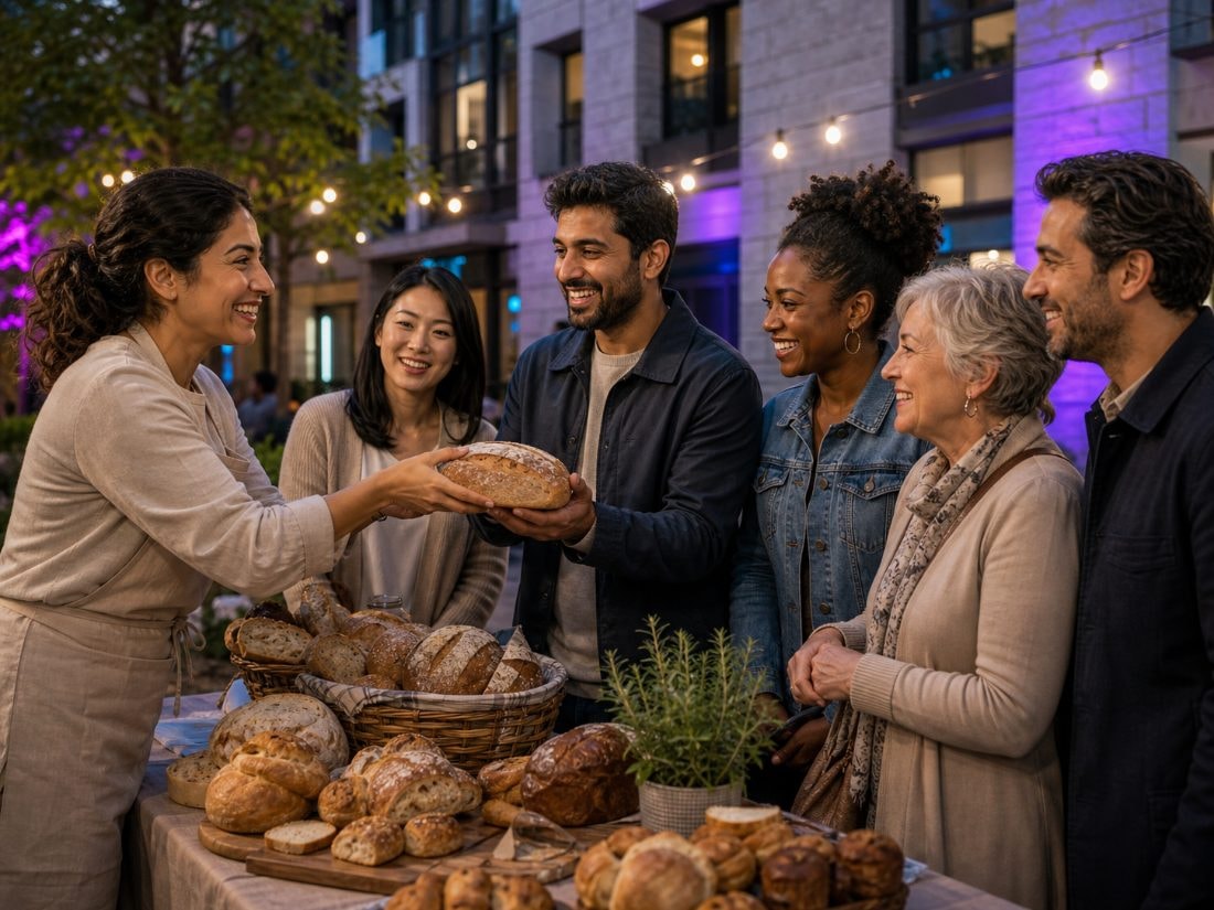 Neighbors buying homemade goods